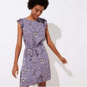 LOFT Floral Dress - Purple
